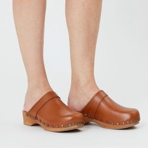 Isabel Marant Thalie Classic Clogs Shoes Natural Studded size 35
